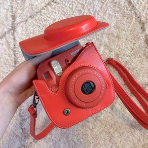 Raspberry Polaroid Instax Mini & Case